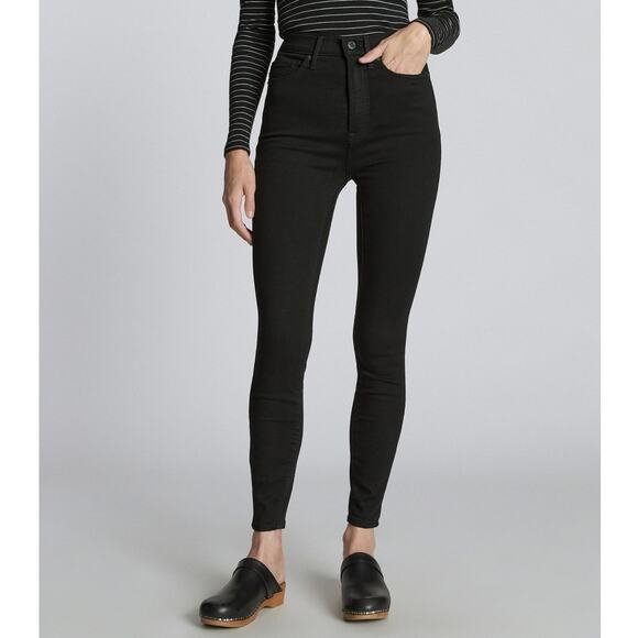 NWT Everlane Way-High Organic Cotton Blend Crop Skinny Jeans Sz. 27x26.50 Black - Picture 4 of 16